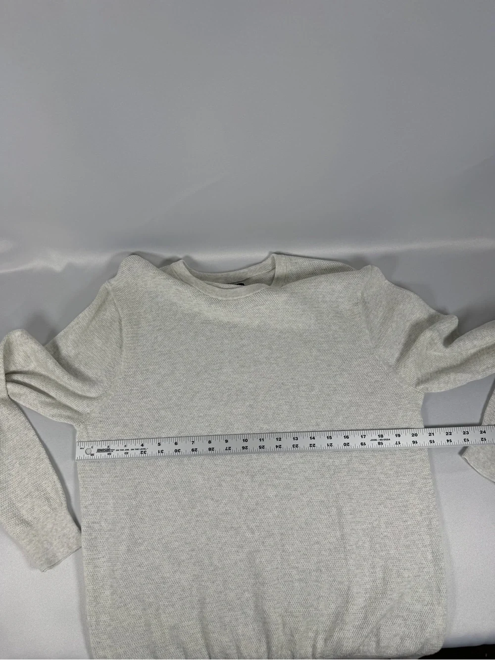 J.Crew Men’s Light Gray Cotton Crewneck Sweater | Size L